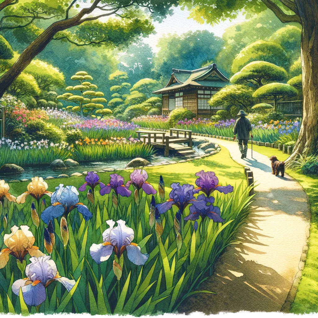 横須賀菖蒲園での穏やかな日々を描いたイメージ